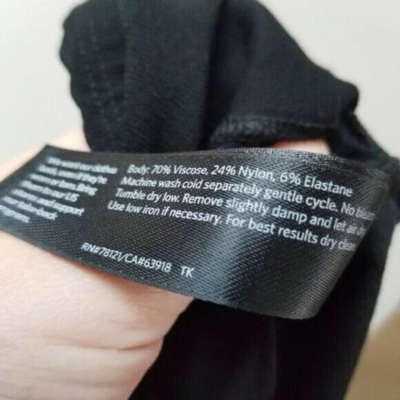 Eileen Fisher Black High Rise Viscose Trouser S - Picture 8 of 10